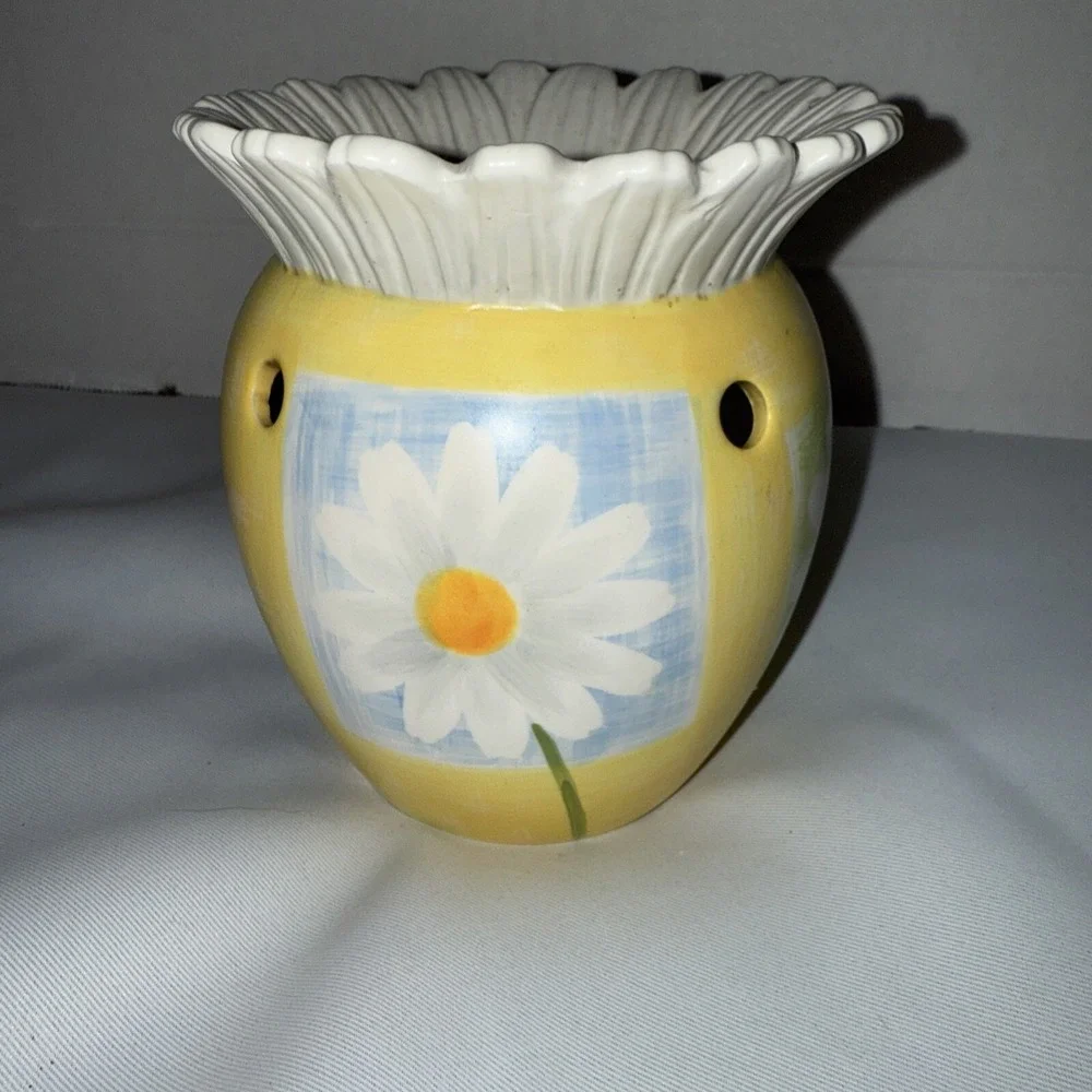 Yankee Candle Sunflower‎ Yellow Floral Ceramic Wax Warmer